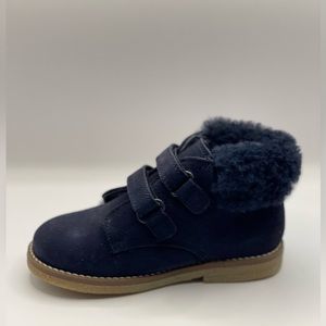 GALLUCCI KIDS ITALY Suede Leather Winter Boots in Navy Blue